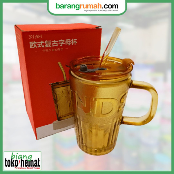 Gelas Kaca Tutup DIA-1 (Sedotan)